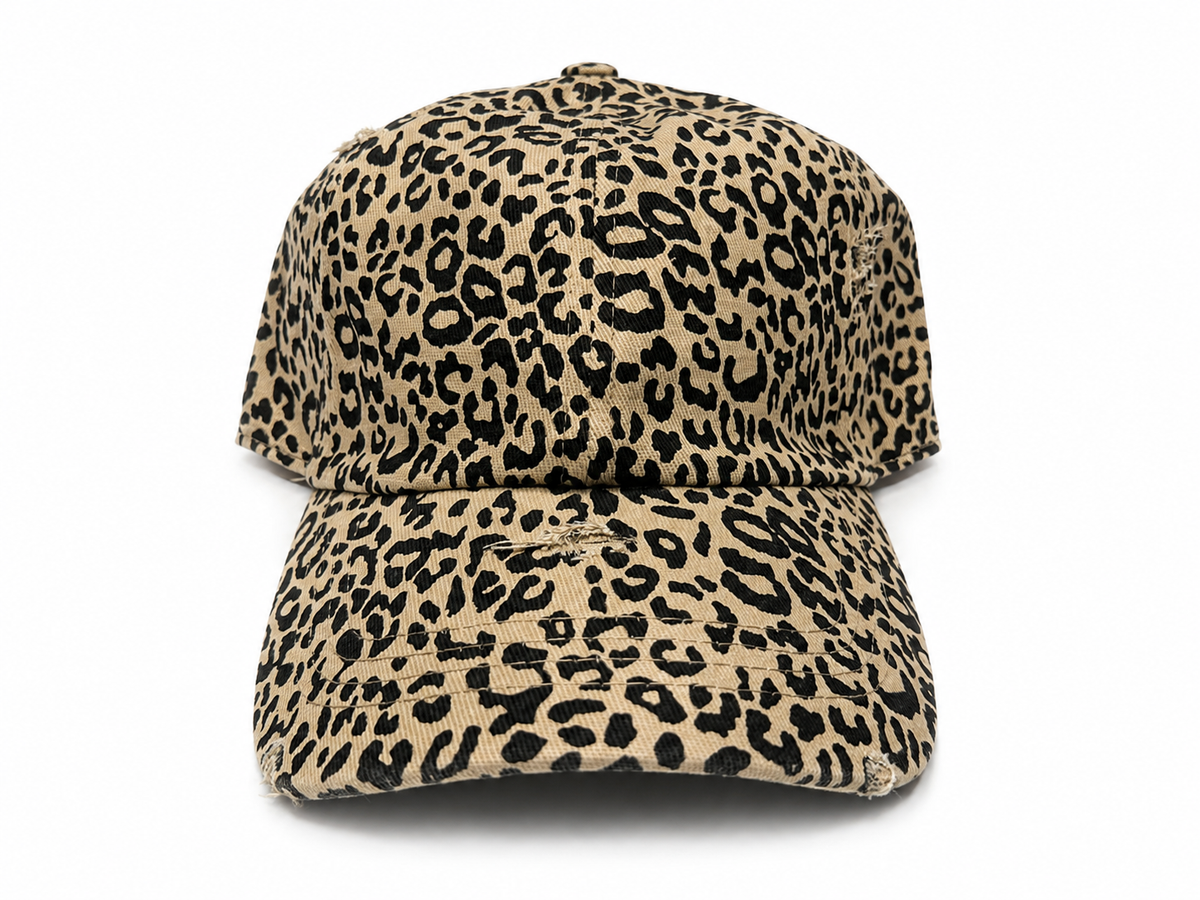 904 Embroidered Cap | All-over Leopard Print | Northeast Florida Gift