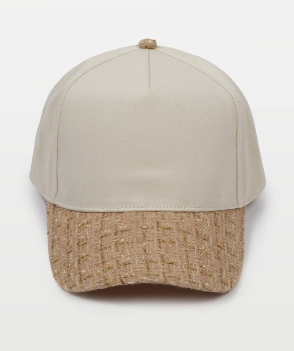 Nantucket Basket Embroidered Cap | Brown Plaid Visor | Coastal Gift