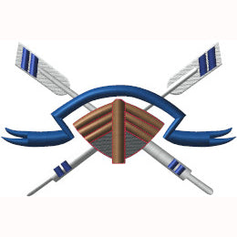 Crossed Boat Oars - Full Front Design