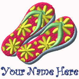 Flip Flop Flowers - Your Name Here