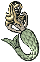 Mermaid - Cap Size - 2.03" H