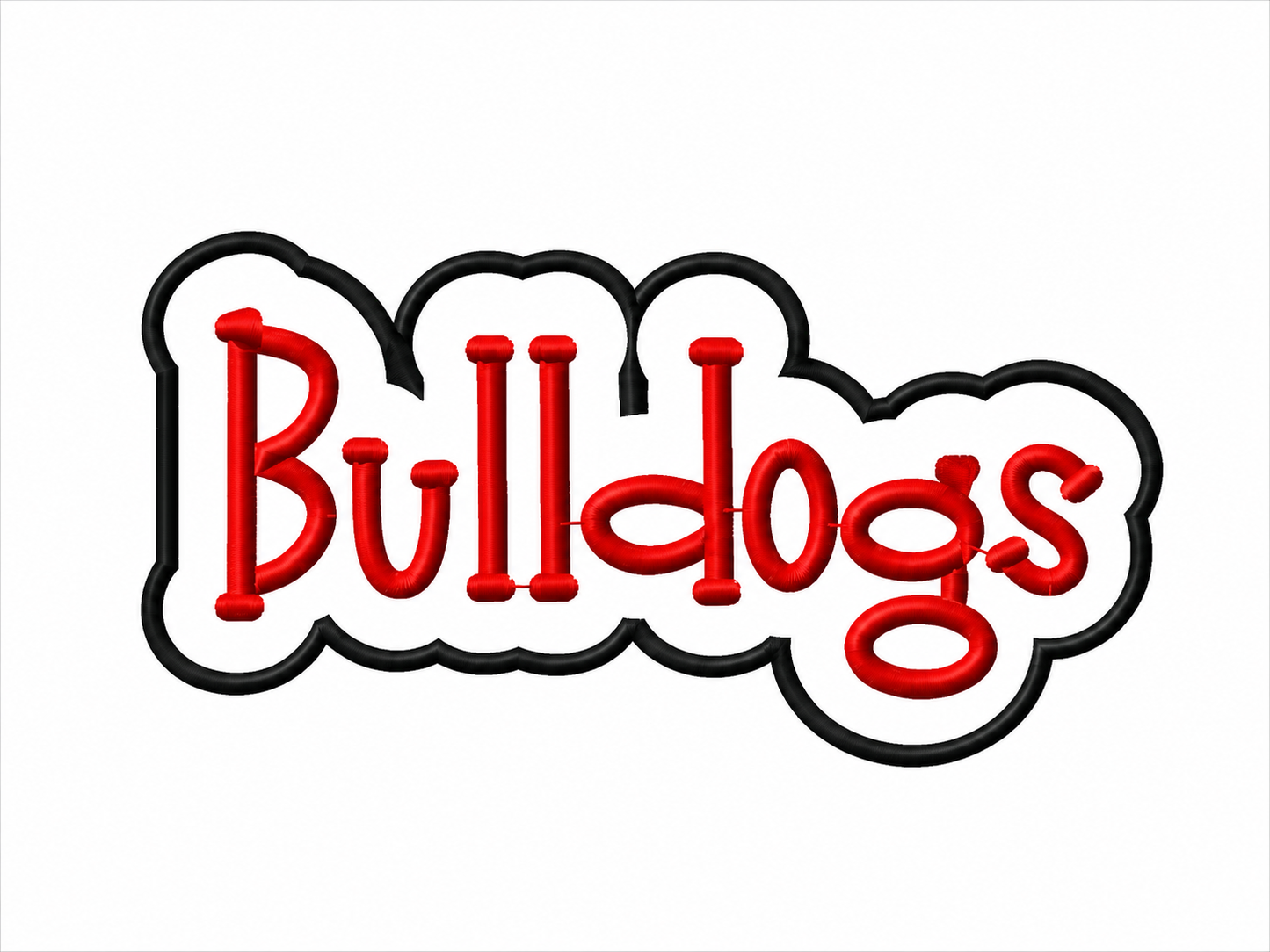 Bulldogs - Outlined Word - 6.76" W