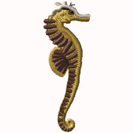 Seahorse 4 - Size 1.42" x 3.84" Digital Embroidery Design