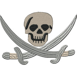 Skull & Crossed Swords - Full Front Design