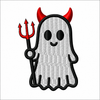 Halloween Devil with Pitchfork Ghost Digital Embroidery Download