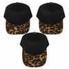 904 Embroidered Cap | Black Crown & Leopard Print Visor | Northeast Florida Gift