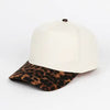 904 Embroidered Cap | Cream Crown & Leopard Print Visor | Northeast Florida Gift