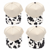 Yee Haw Embroidered Cap | Black & White Cow Print Visor | Country Western Gift