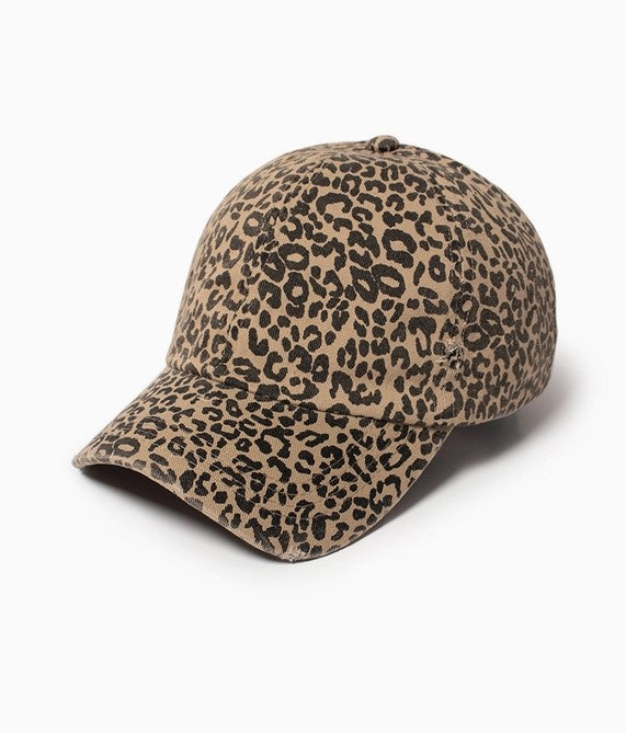 904 Embroidered Cap | All-over Leopard Print | Northeast Florida Gift