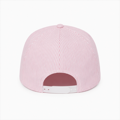Dinker Embroidered Cap | Pink Seersucker Pickleball Hat | Pickleball Gift