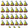 Sailboat Monogram Collection of 27 Designs A-Z Alphabet and Blank Sail Custom Digital Embroidery Designs