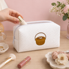 Nantucket Basket Embroidered Makeup Bag | Coastal Gift
