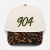 904 Embroidered Cap | Cream Crown & Leopard Print Visor | Northeast Florida Gift