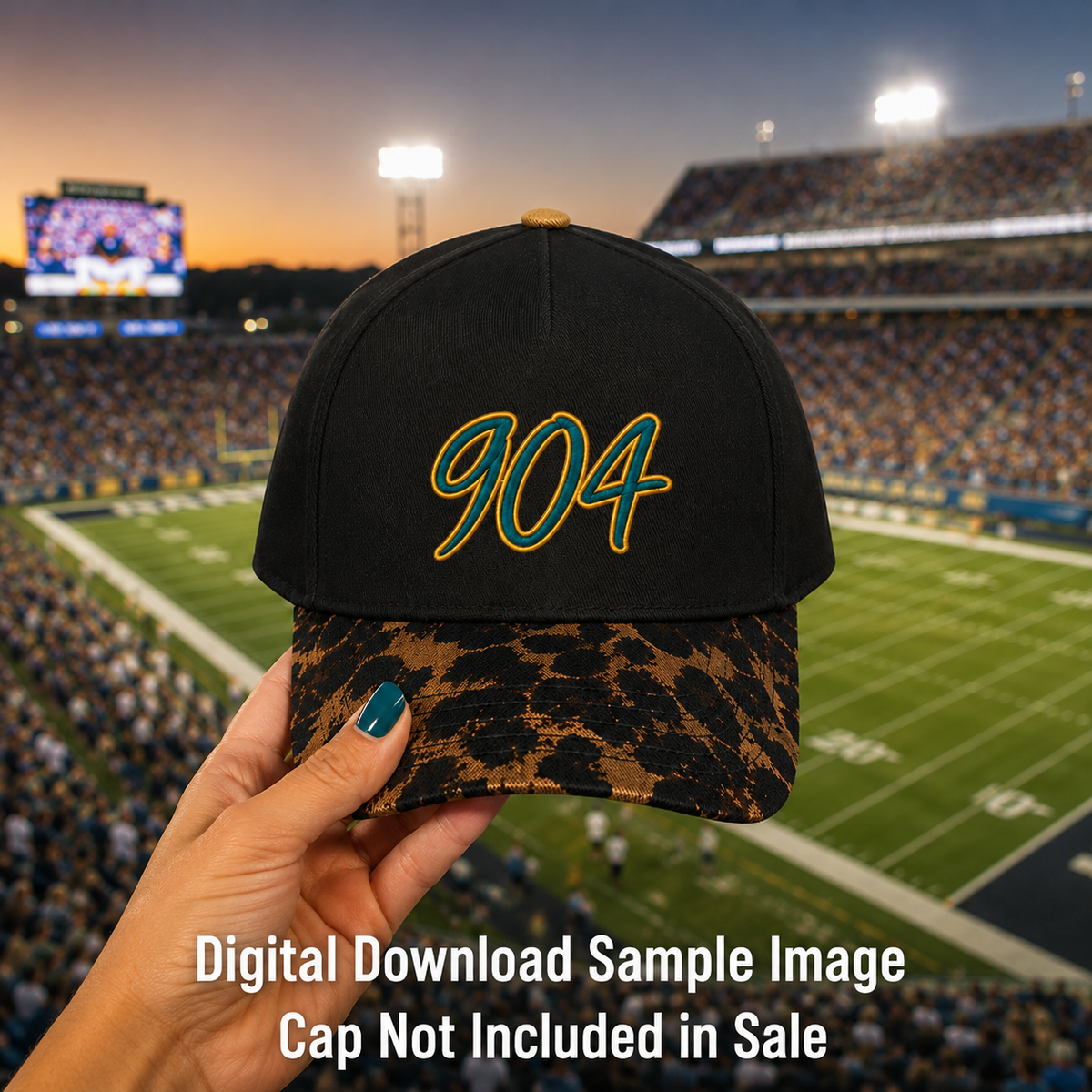 904 Area Code NE Florida Jacksonville Team Sports Fan Design Digital Embroidery Download (Copy)