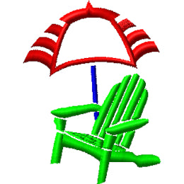 Adirondak Chair - Umbrella Open
