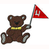 Bear with Cape Cod Flag Machine Embroidery Design | Digital Download
