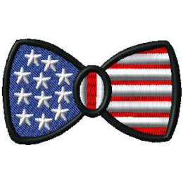 Bow USA Flag Embroidery Design