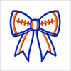 Bow Football Design 2.33" x 2.20" Digital Embroidery Design