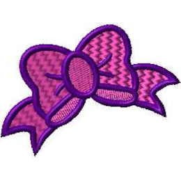 Bow Zig Zag Fill Embroidery Design