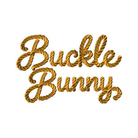 Buckle Bunny Script Machine Embroidery Design | Western | Digital Download