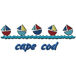 Cape Cod Sailboats - 5 in Water