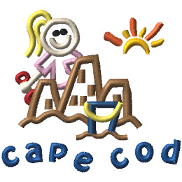 Cape Cod Sand Castle - Girl