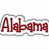 Alabama - Outlined Word - 3.66" W
