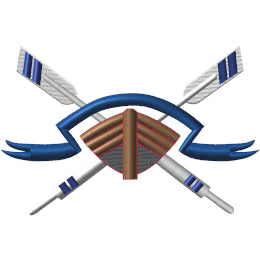 Crossed Boat Oars - Full Front Design