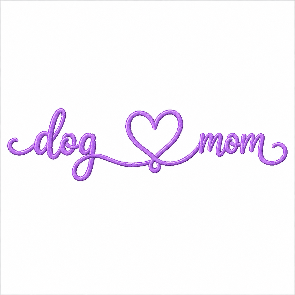 Dog Mom Heart New Puppy Gift Dog Lover Present Digital Embroidery Design