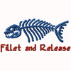 Fillet & Release Fish Machine Embroidery Design | Digital Download