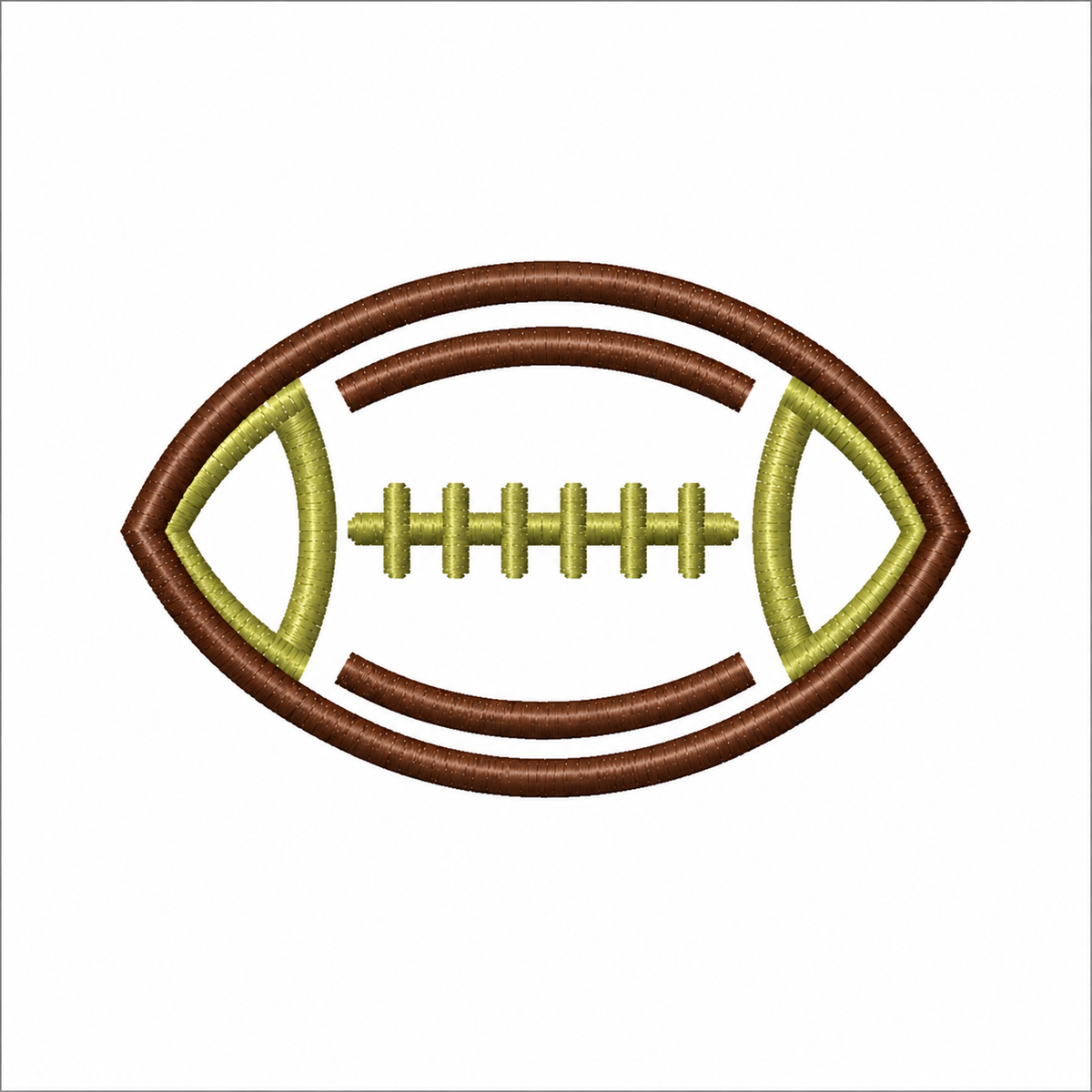 Football Outline 1 Team Sports Fan Design Digital Embroidery Download