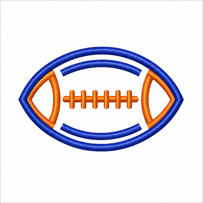 Football Outline 1 Team Sports Fan Design Digital Embroidery Download