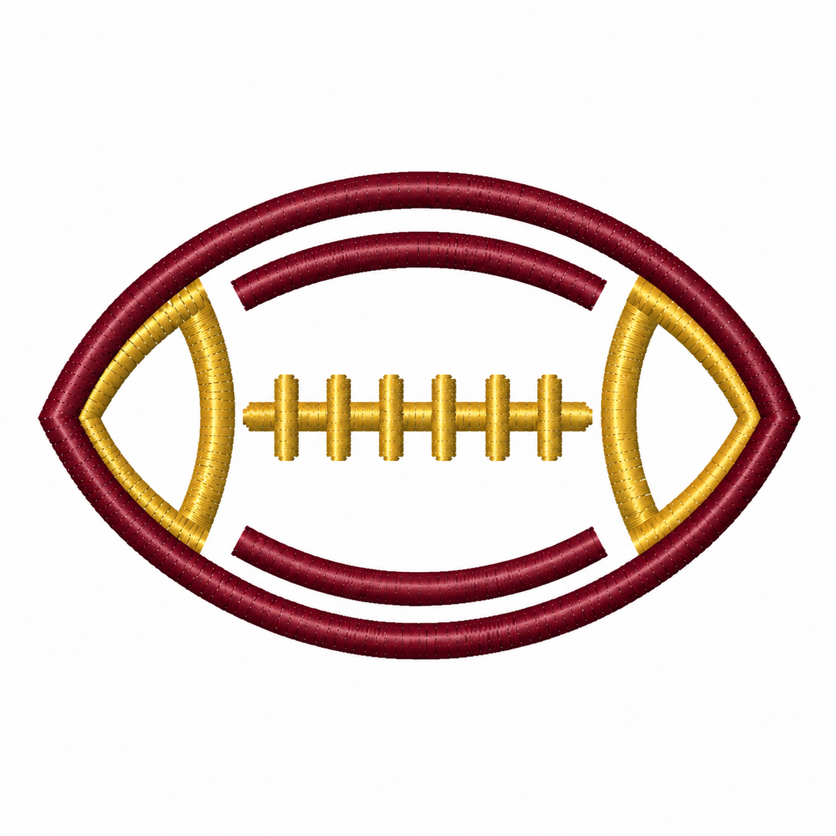 Football Outline 1 Team Sports Fan Design Digital Embroidery Download
