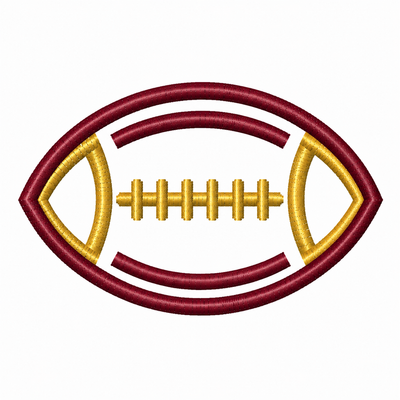 Football Outline 1 Team Sports Fan Design Digital Embroidery Download