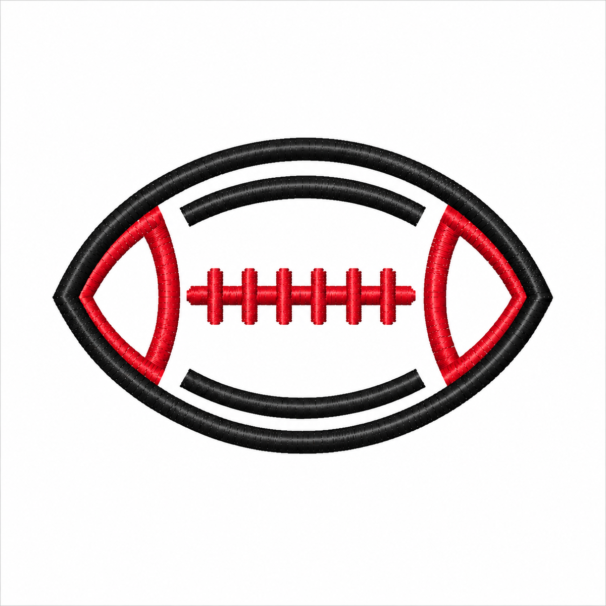 Football Outline 1 Team Sports Fan Design Digital Embroidery Download