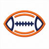 Football Outline 1 Team Sports Fan Design Digital Embroidery Download