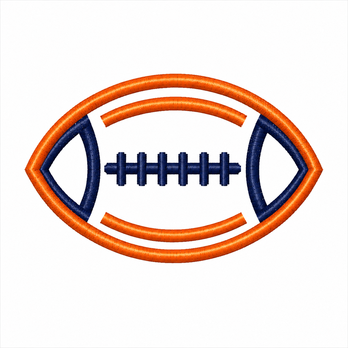 Football Outline 1 Team Sports Fan Design Digital Embroidery Download