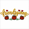 Friendsgiving Pumpkin Machine Embroidery Design | Digital Download
