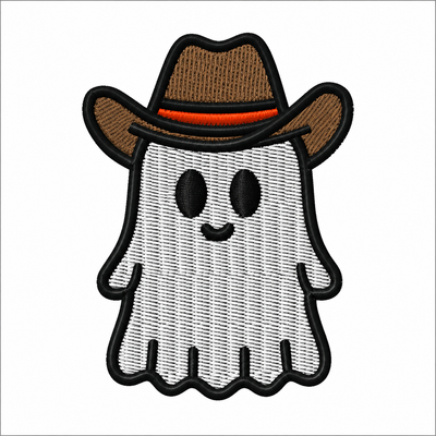 Halloween Cowboy Ghost Trick or Treat Digital Embroidery Download