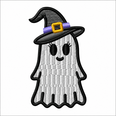 Halloween Ghost with Witch Witches Hat Trick or Treat Digital Embroidery Download