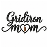 Gridiron Mom Football Design 3.91" x 1.94" Digital Embroidery Design