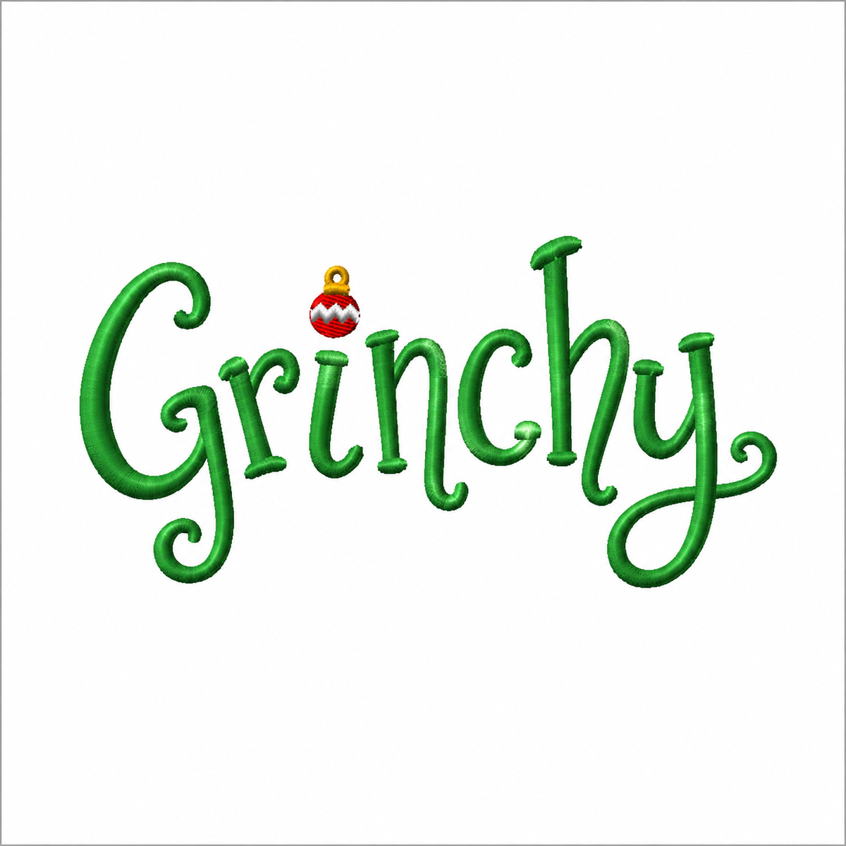 Grinchy Machine Embroidery Design | 3.89" x 2.24" | Digital Download