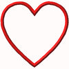 Heart Outline Machine Embroidery Design | Digital Download