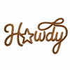 Howdy Rope Script Machine Embroidery Design | Western Digital Download