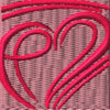 I Luv Heart Filled Background Machine Embroidery Design | Digital Download