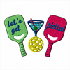 Let's Get Pickled Pickleball Racquet Ball Martini Glass Team Sports Design Digital Embroidery Download (Copy)