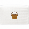Nantucket Basket Embroidered Makeup Bag | Coastal Gift