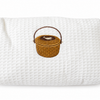Nantucket Basket Embroidered Makeup Bag | Coastal Gift