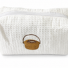 Nantucket Basket Embroidered Makeup Bag | Coastal Gift