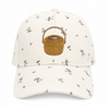 Nantucket Basket Embroidered Cap | All-Over Floral Print | Coastal Gift